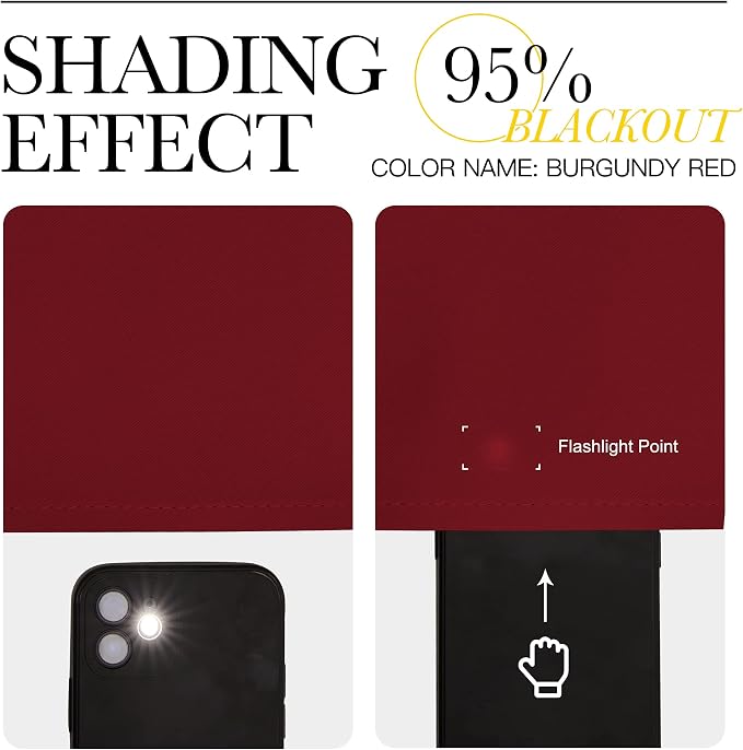 NICETOWN Burgundy Red Blackout Drapes - Image 3