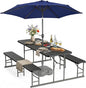 VINGLI Folding Picnic Table and Bench Set by VINGLI