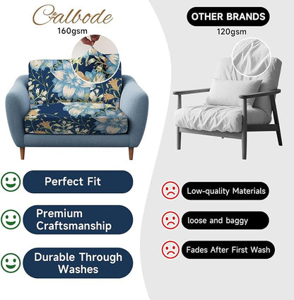 CALBODE 12Pcs Stretch Patio Cushion Cover, Printed Couch & Sofa Slipcovers - Image 4
