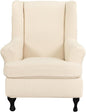 KRFOONN Stretch Wing Chair Slipcovers Jacquard 2 Piece Wingback Chair Covers by KRFOONN