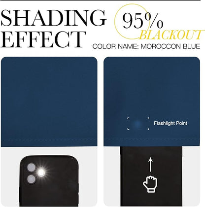 NICETOWN Moroccan Blue Blackout Curtains 90" Long - Image 5