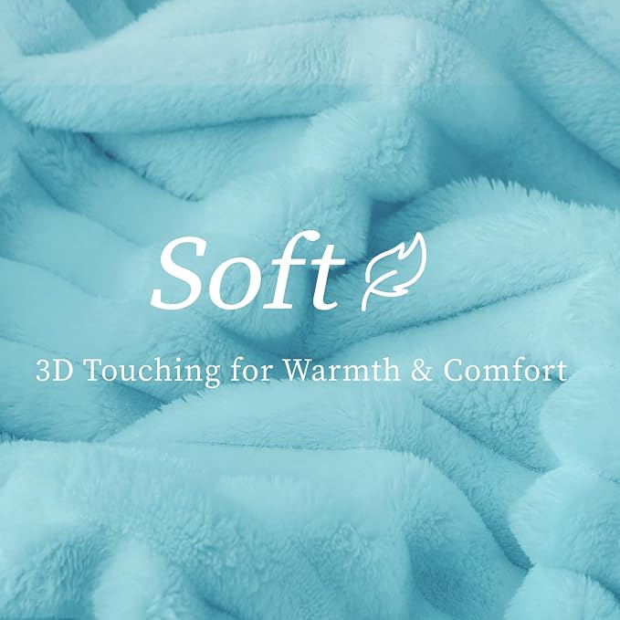 BEDELITE Ribbed Twin Blanket for Couch & Bed, Sky Blue, Warm Yet Lightweight - Image 6