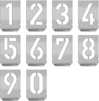 HAUTMEC Vintage Stainless Steel Numbers Stencils, 0 to 9 Stainless Steel Stencils & Holder, 1-1/2"(40mm) Numbers, Shop Stencil, Advertising Stencilling, Craft-Printing, Reusable HT0240