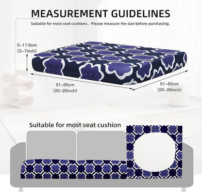 8Pcs Outdoor Cushion Covers, Elastic Patio Cushion Covers | Washable, - Image 2
