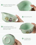 Matcha Whisk Set, 7 Pcs Japanese Matcha Kit with Ceramic Cat Print Bowl-430ml/15oz, Bamboo Whisk & Holder, Scoop, Scoop Rest, Sifter & Tea Towel, Complete Matcha Tea Set for Beginners-Green