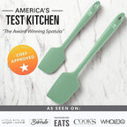DI ORO Silicone Spatula Set - Rubber Kitchen Spatulas for Baking, Cooking, & Mixing - 600°F Heat-Resistant & BPA Free Silicone Scraper Spatulas for Nonstick Cookware - Dishwasher Safe (5pc, Sage)