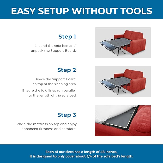 Meliusly Sleeper Sofa Support Board Full Size – Durable Support to Fix Sagging - Image 6
