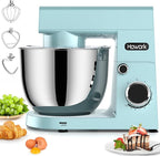 HOWORK Stand Mixer,10+p Speeds With 5.5QT Stainless Steel Bowl,Dough Hook, Wire Whip & Beater,for Most Home Cooks,Blue
