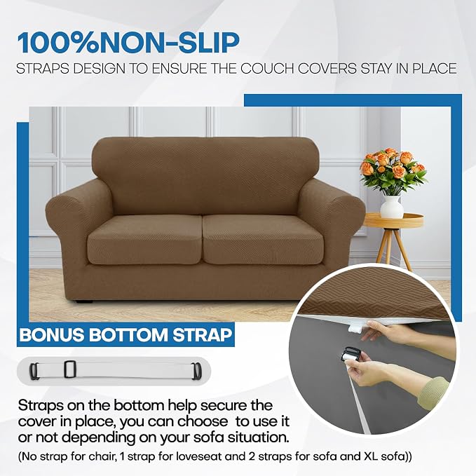 XINEAGE New 4 Pieces Extra Large Couch Covers - Image 7