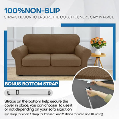 XINEAGE New 4 Pieces Extra Large Couch Covers - Image 7