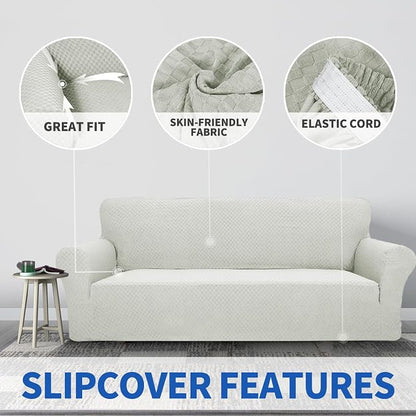 ZNSAYOTX 1 Piece Jacquard Chair Slipcovers - Image 5