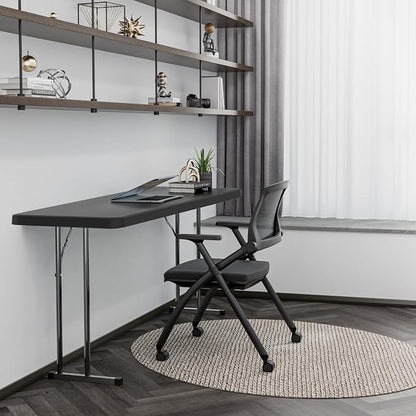 VINGLI 5 FT Narrow Folding Table, Home Work - Image 6