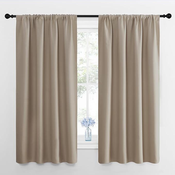 NICETOWN Blackout Curtains for Bedroom, 1 Pair, 42 by 45-inch, Window Treatment by NICETOWN