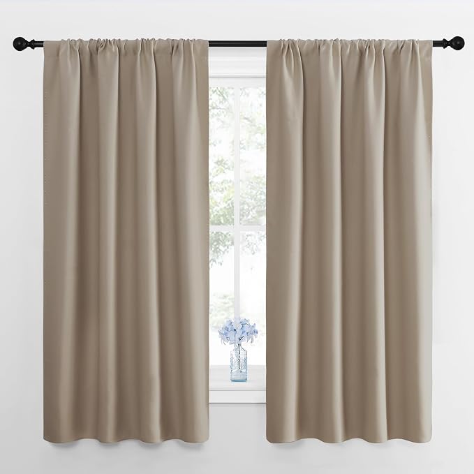 NICETOWN Kitchen Curtains, Short Blackout Drapes, Thermal Insulated Blackout by NICETOWN
