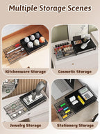 K Cup Organizer, Coffee Pod Holder Drawer, Under Brewer Storage Organizer with Sliding Drawer holds up to 35 K-Cup Pods, No Assembly Needed, Black