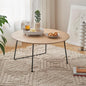 Modern Round Coffee Table 32 in, Acacia Wood Finish Living Room Table by Noeko