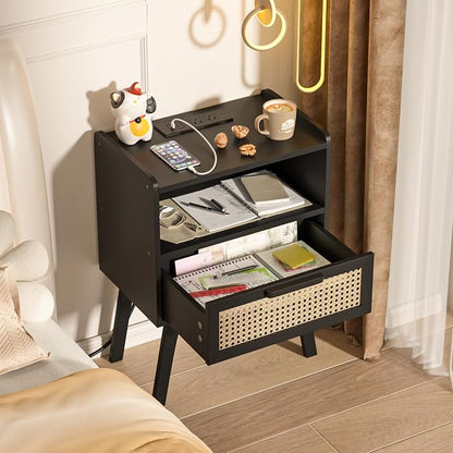 Lerliuo Rattan Nightstands Set of 2 - Image 4