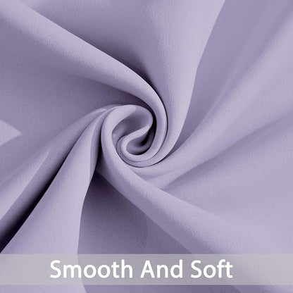 Yakamok Lilac Room Darkening Curtains 84 inch Lavender Sliding Door Drapes | 1 - Image 4