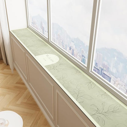 Floral Print Window Sill Cushion – Ultra-Narrow Waterproof Pad by BANEBOR