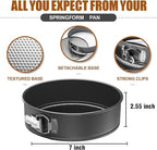 7 Inch Springform Pan Round Non Stick Cheesecake Pan Durable Baking Cake Pans with Removable Bottom Cake Molds for Baking