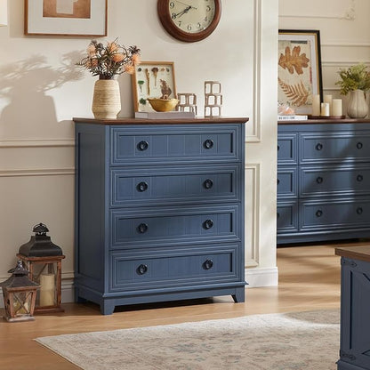 Joaxswe Farmhouse 4 Drawer Dresser - Image 11
