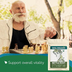 Organic Stinging Nettle Root Tea for Men's Health (4oz.) - Traditionally Used for Male Vitality & Overall Wellness — Make Herbal Infusions, Extracts, Tinctures, Oils — Té de Raíz de Ortiga Supports Prostate Health, Hormonal Balance & Energy - Make Herb...