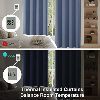 Simplebrand Ava Denim Blackout Curtains - Image 6
