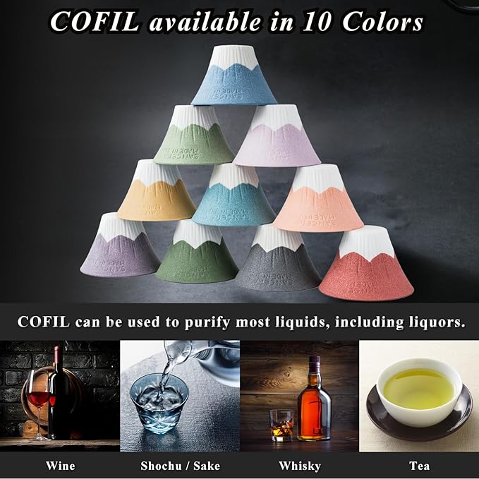 Ceramic Reusable Coffee Filter Dripper Paperless Sustinable Mt. Fuji Made in Japan (Blue Green)