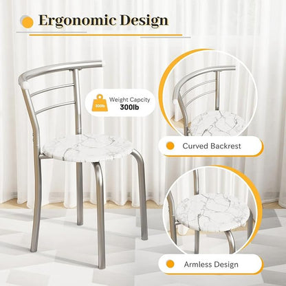 Shahoo 3-Piece Wooden Dining Table Set, Kitchen Breakfast Nook Sets - Image 5