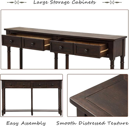 Merax Retro Console Table Sofa Table - Image 3
