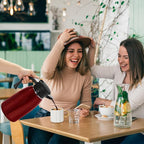 70oz Thermal Coffee Carafe, 2L Stainless Steel Thermos for Hot Drinks, Double Wall Vacuum Carafe for Hot Liquids Large Tea Thermos for Home School Office for Valentine's Day Burgundy