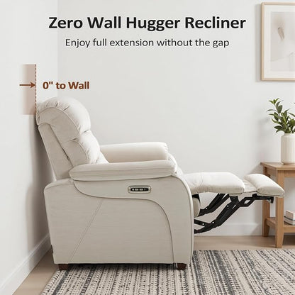 MCombo 61.6'' Wall Hugger Power Loveseat Recliner, Reclining Loveseat - Image 3