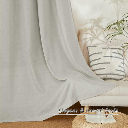 NICETOWN Thick Linen Gray Curtains - Image 7