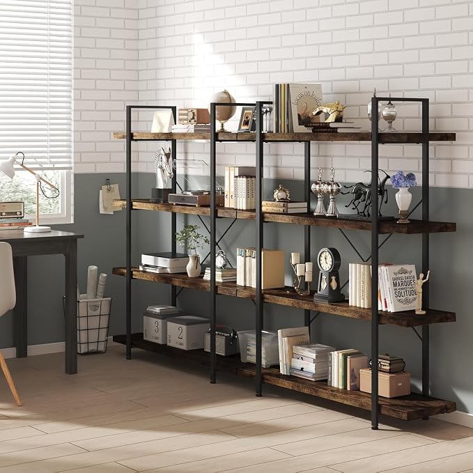 OtterOasis Heavy Duty 4-Tier Industrial Bookcase, 120lbs Shelf Capacity - Image 7