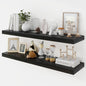Acovy 36 Inch Floating Shelves, 9.3" Deep Floating Shelf Wall Mounted, Rustic by Acovy