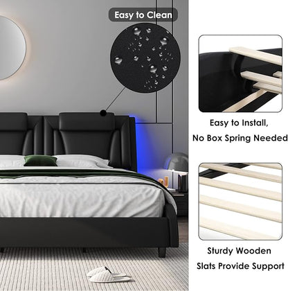 Keyluv King Size LED Bed Frame - Image 6