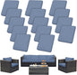 Outdoor Cushion Covers Set, Replacement by SUKAIKEQA