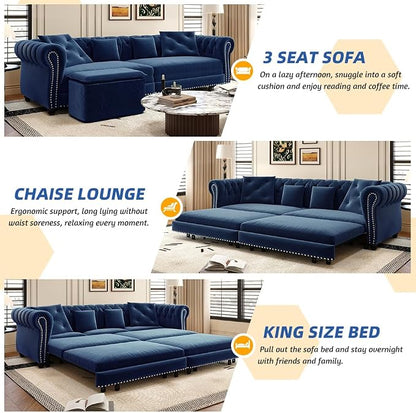 89" King Size Sleeper Sofa Bed - Image 4