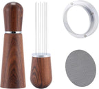 58mm Espresso Accessories Kit,316 Stainless Steel WDT Tool Espresso,Dosing Funnel and Puck Screen Set，Espresso Distribution Tool,Espresso Coffee Stirrer for Barista