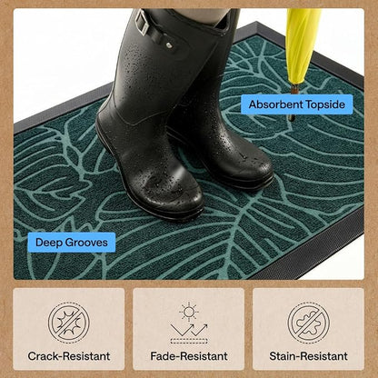 GORILLA GRIP 100% Waterproof All-Season WeatherMAX Doormat 35x23, US Designed - Image 5