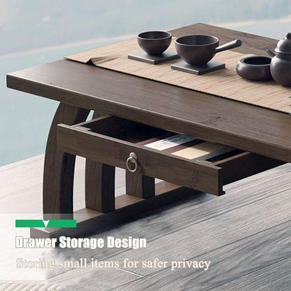 Bamboo Japanese Low Coffee Table, Altar Table - Image 4