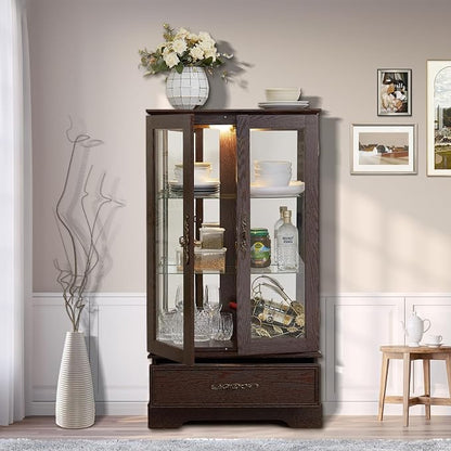 Lighted Glass Cabinet, Curio Display Cabinet - Image 6