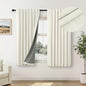 Natural Linen Textured Short Black Out Curtain 58 Inch Long by Pitalk