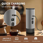 3-in-1 Portable Coffee Maker, Espresso Machine, Self-Heating Travel Coffee Maker Compatible with NS, DG Pods & Ground Coffee, Small Mini Espresso Machine for Car Camping, Hiking With Stand (grey)