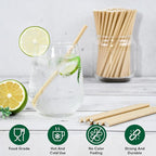 [500 Counts] Chunspak 5.75 inch Disposable Brown Kraft Short Paper Cocktail Straws & Stirring Straws - for Home, Bars and Restaurants