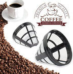 (4-Pack) No.4 Cone Reusable Replacement Coffee Maker Basket Filter Compatible with Cuisinart, Ninja Coffee Bar Brewer Filters, Fit Most 8-12 Cup Basket Drip Coffee Machine, BPA Free