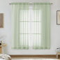 Light Green Sheer Curtains 54 Inches Long 2 Panels by OVZME