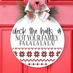 Christmas Stencils for Painting on Wood 12” Christmas Stencils for Crafts Reusable Holiday Doormat Stencil for Porch Hanger Fabrics Decor(Xmas Half RD Stencil 05/18P)