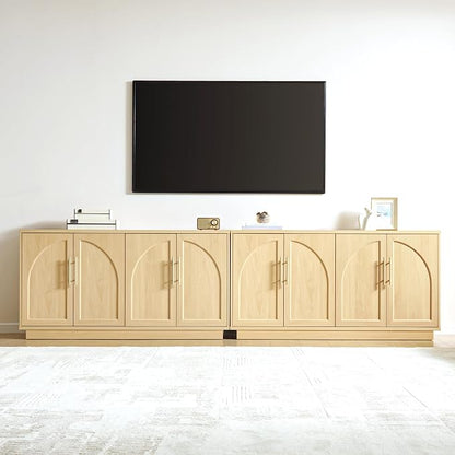 Fatmok Buffet Cabinet with Storage, Wood Media TV Console Table Credenza - Image 6