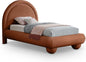Meridian Furniture MadridCognac-T Madrid Collection Art Deco Twin Bed by MeridianFurniture